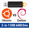 Linux USB Twin Pack (Ubuntu vs Debian)